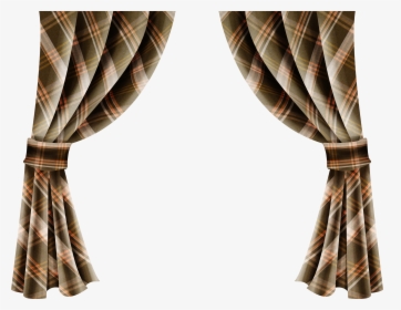 Transparent Stage Curtains Clipart - Window Brown Curtain Clipart, HD Png Download, Transparent PNG