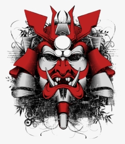Clip Art Japanese Samurai Mask - Japanese Samurai Mask Art, HD Png Download, Transparent PNG