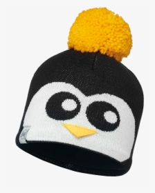 Penguin Black/black [jnr Knitted Hat] - Penguin Hat Transparent, HD Png Download, Transparent PNG