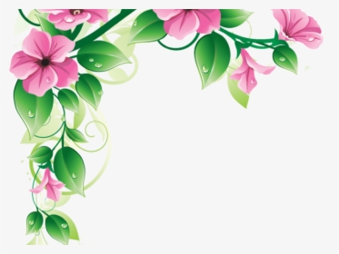 Vintage Flower Clipart Banner - Flower Border For Card, HD Png Download, Transparent PNG