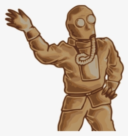 Guy In Gas Mask Drawing, HD Png Download, Transparent PNG