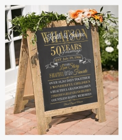 Happy 50th Anniversary Chalkboard Sign, HD Png Download, Transparent PNG