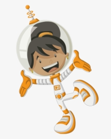 Woman Black Spaceflight Female - Female Astronaut Cartoon Png, Transparent Png, Transparent PNG