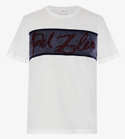 White Pal Zileri T-shirt With Velvet Logo Ss19 Collection, - Active Shirt, HD Png Download, Transparent PNG