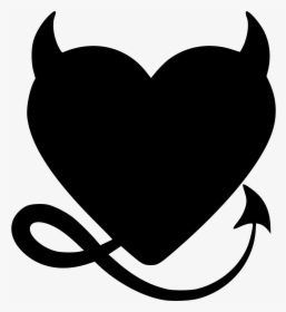 Day Heart Devil - Transparent Heart With Devil Horns, HD Png Download, Transparent PNG