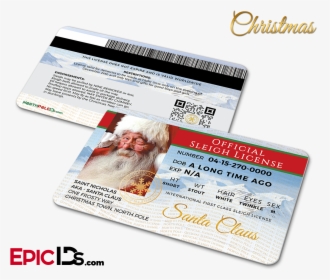 Santa Claus Official Sleigh License   Class - Elf Id, HD Png Download, Transparent PNG