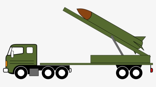 Clip Download Vehicle Rocket Launcher Car - Missile Launcher Drawing Truck, HD Png Download, Transparent PNG