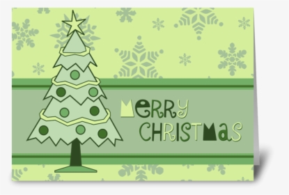 Modern Christmas Tree Merry Christmas Greeting Card - Christmas Tree, HD Png Download, Transparent PNG