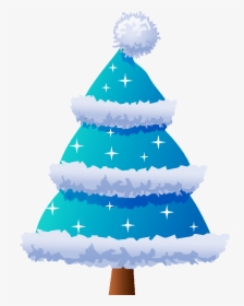 Blue Christmas Tree - New Year Tree Vector, HD Png Download, Transparent PNG