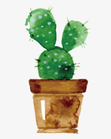 Cactaceae Watercolor Painting Drawing Succulent Plant - Transparent Cactus Watercolor Png, Png Download, Transparent PNG