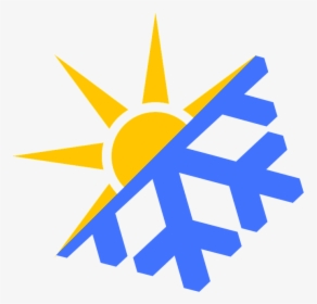 April Weather, Icon, Warm, Cold, Mix, Sun, Snow, April - Clipart Sun And Cold, HD Png Download, Transparent PNG