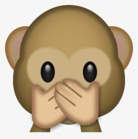 Speak No Evil Clipart - Monkey Emoji Png, Transparent Png, Transparent PNG