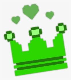 Crown Hat Green Pixel Princess Prince Queen King Snap - Heart, HD Png Download, Transparent PNG