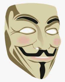 Anonymous Mask Vector - Guy Fawkes Mask Png, Transparent Png, Transparent PNG