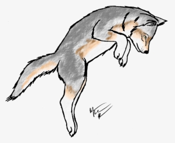 Free Clipart Wolf Pup Clipart Collection Gray Wolf - Draw A Wolf Pouncing, HD Png Download, Transparent PNG