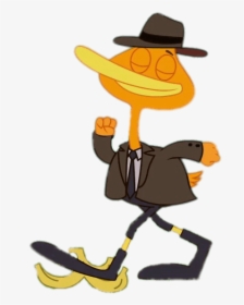 King Duckling Walking On Banana Skin - Cartoon, HD Png Download, Transparent PNG
