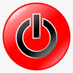 Red Black Power Button Symbol Icon - Boton Apagar Y Encender, HD Png Download, Transparent PNG