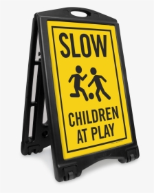 Children Playing Football Sidewalk Sign Kit - No Parking Sign Portable, HD Png Download, Transparent PNG