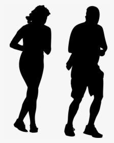 Couple, Relationship, Love, Romance, Husband, Wife - Jogging Silhouette Png, Transparent Png, Transparent PNG