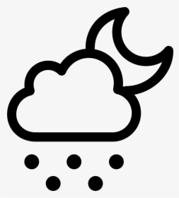 Cold Hail Night Weather Symbol - Moon Rain Icon Png, Transparent Png, Transparent PNG