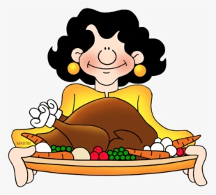 Clipart Dinner Table - Thanksgiving Feast Clip Art, HD Png Download, Transparent PNG