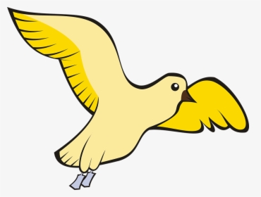 Ave, Paloma, Vuelo, Cielo, Amarillo, Adobe - Bird Outline Drawing Png, Transparent Png, Transparent PNG