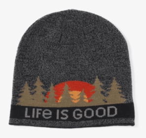 Lig Tree Stripes Reversible Life Is Good Beanie - Beanie, HD Png Download, Transparent PNG