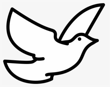Holy Spirit Dove Clipart Black And White Flying Line - Flying Bird Easy Drawing, HD Png Download, Transparent PNG