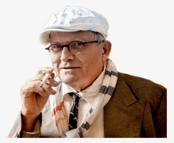David Hockney Holding A Cigarette - Png Man With Cigarette, Transparent Png, Transparent PNG