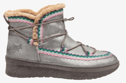 Womens Cold Weather Boot Terreno In Grey Silver Side - Snow Boot, HD Png Download, Transparent PNG