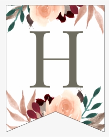 Letter H Penant Flag With Pink, Green, Brown, And Burgandy - Illustration, HD Png Download, Transparent PNG