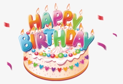 Birthday Cake Png - Happy Birthday Cake Cartoon, Transparent Png, Transparent PNG