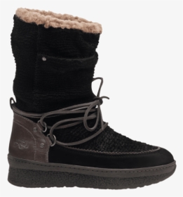 Womens Cold Weather Boot Slope In Black Side View   - Snow Boot, HD Png Download, Transparent PNG