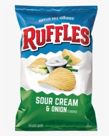 Ruffles® Sour Cream & Onion Flavored Potato Chips - Ruffles Chips Sour Cream And Onion, HD Png Download, Transparent PNG