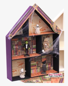 Use This Unfinished Wooden House Shadow Box To Decorate - Bookcase, HD Png Download, Transparent PNG