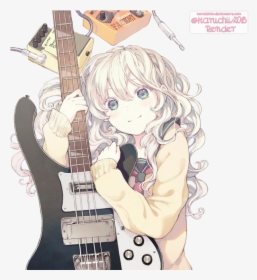Anime Girl, Cute, Guitar, Happy, Music - Taguchi Shouichi, HD Png Download  , Transparent Png Image - PNGitem