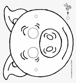 Pig Mask Colouring Page Drawing Picture 01h - Cartoon, HD Png Download, Transparent PNG