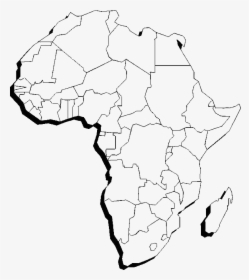 Africa Continent Map Drawing , Png Download - African Map Color Pages, Transparent Png, Transparent PNG