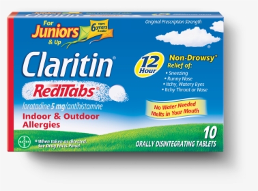 Front View Of Claritin® Reditabs® For Juniors 12-hour - Household Supply, HD Png Download, Transparent PNG