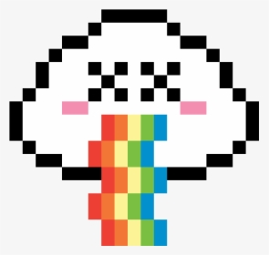 Rainbow Puking Cloud - Exclamation Mark Pixel Art, HD Png Download, Transparent PNG