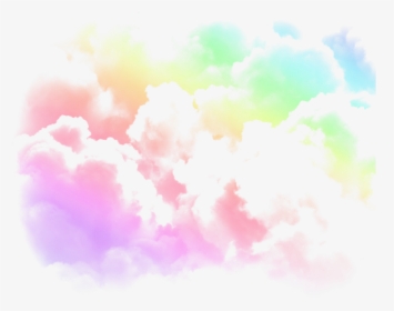 #rainbow #clouds #cloud #sky - Watercolor Paint, HD Png Download, Transparent PNG