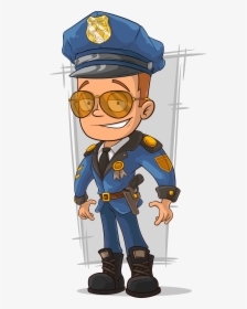 Cop Drawing Person Huge Freebie Download For Powerpoint - Police Officer Cartoon, HD Png Download, Transparent PNG