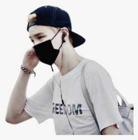 Clip Art Royalty Free Library Yoongi Agustd Bts Sticker - Bts Yoongi With Headphones, HD Png Download, Transparent PNG