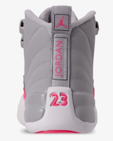 Air Jordan 12 Retro Hall Of Sneakz Back - Jordan 12 Gray And Pink Back, HD Png Download, Transparent PNG