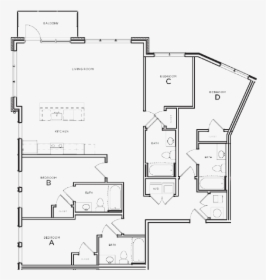 Downing D4 Rendering - Floor Plan, HD Png Download, Transparent PNG