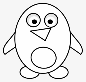 Penguin Outline Svg Clip Arts - Penguin Drawing Outline Face, HD Png Download, Transparent PNG