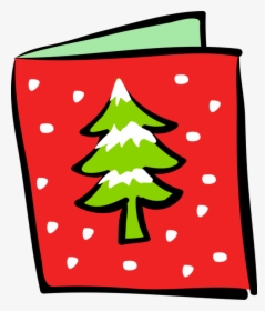 Pine Tree Vector - Christmas Card Clipart, HD Png Download, Transparent PNG