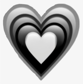 #freetoedit #black Heart #blackwhite #white Heart #black - Heart, HD Png Download, Transparent PNG