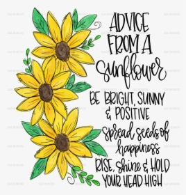 Printable Advice From A Sunflower, HD Png Download, Transparent PNG