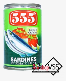 555 Sardines In Tomato Sauce 155g   Id Cloud-751 - 555 Sardines In Tomato Sauce, HD Png Download, Transparent PNG